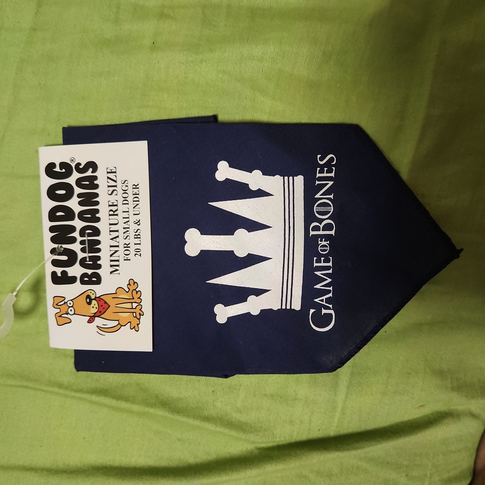 Small blue dog bandana